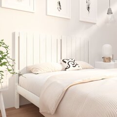 vidaXL gultas galvgalis, balts, 145,5x4x100 cm, priedes masīvkoks цена и информация | Кровати | 220.lv