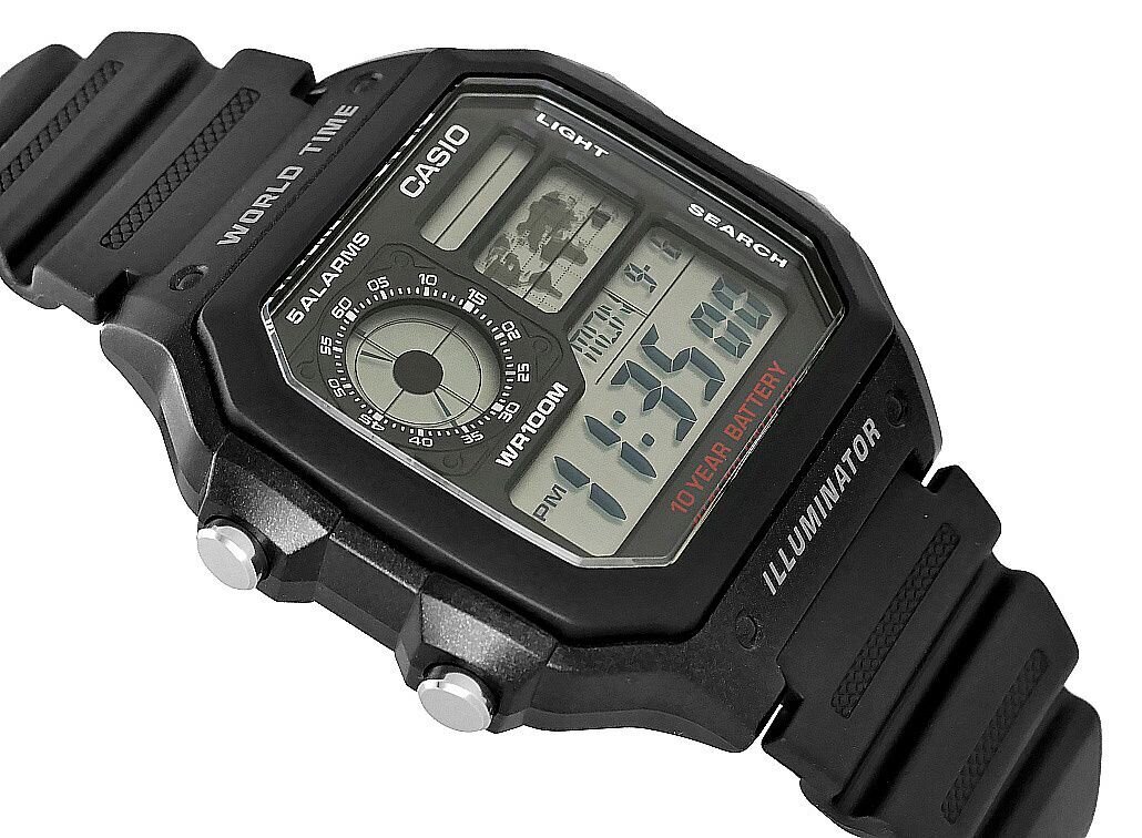 Zegarek Męski CASIO AE-1200WH-1AVEF VVA2783 цена и информация | Vīriešu pulksteņi | 220.lv