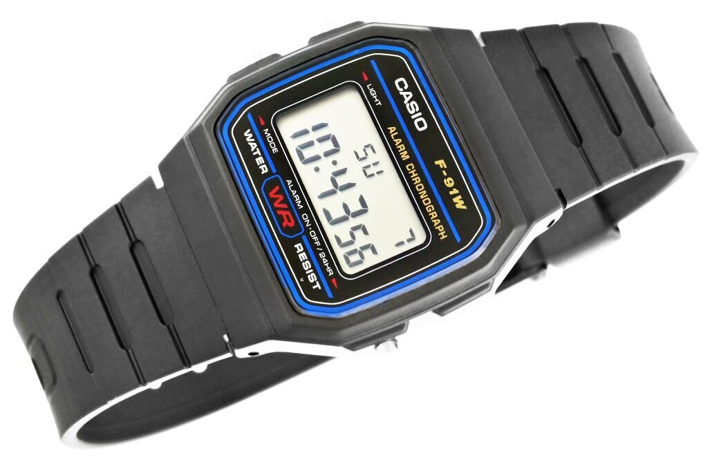 Zegarek Męski CASIO F-91W-1YER VVA2892 cena un informācija | Vīriešu pulksteņi | 220.lv