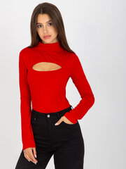 Женская красная блузка с высоким воротником цена и информация | Женские блузки, рубашки | 220.lv