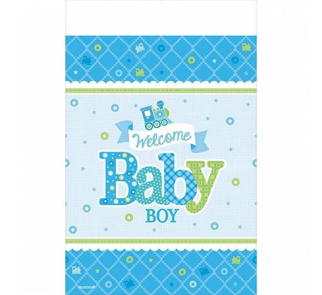 Galdauts "Welcome Baby Boy" 137 x 259 cm 571461 cena un informācija | Vienreizējie trauki | 220.lv
