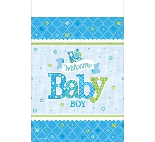 Galdauts "Welcome Baby Boy" 137 x 259 cm 571461 cena un informācija | Vienreizējie trauki | 220.lv