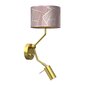 Sienas lampa ZIGGY PINK Gold/Pink 1xE27 + 1x mini GU10 cena un informācija | Sienas lampas | 220.lv