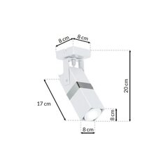 Настенный светильник VIDAR WHITE/CHROME1xGU10 цена и информация | Настенные светильники | 220.lv