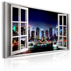 Glezna - Window: View of New York 120x80 cm cena un informācija | Gleznas | 220.lv