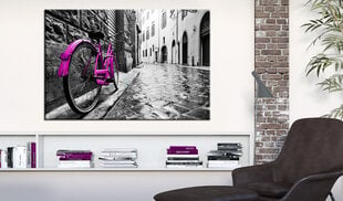 Glezna - Vintage Pink Bike 120x80 cm cena un informācija | Gleznas | 220.lv