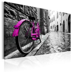 Glezna - Vintage Pink Bike 120x80 cm cena un informācija | Gleznas | 220.lv