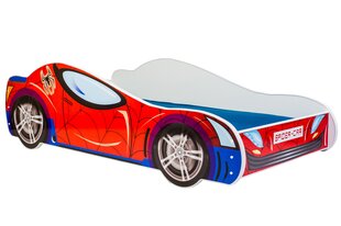 Bērnu gulta Car II ar matraci 165 cm x 84 cm x 49 cm, zirnekļa auto cena un informācija | Bērnu gultas | 220.lv