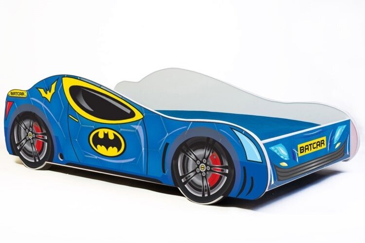 Bērnu gulta Car II ar matraci 150 cm x 74 cm x 44 cm, Betmena automašīna цена и информация | Bērnu gultas | 220.lv