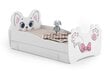 Bērnu gulta Dzīvnieki ar atvilktni un matraci 144 cm x 80 cm x 70 cm, kaķis cena un informācija | Bērnu gultas | 220.lv