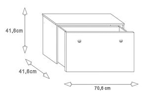 Детский комод Inga 41,6x41,6x70,6см, розовый цвет цена и информация | Детские комоды | 220.lv