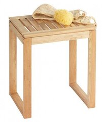 bathroom stool Norway 40 x 46 x 30 cm wood natural - цена и информация | Аксессуары для ванной комнаты | 220.lv