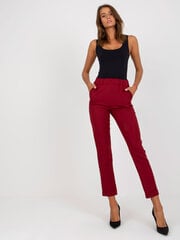 Женские брюки из ткани, темно-бордовые  цена и информация | Брюки | 220.lv