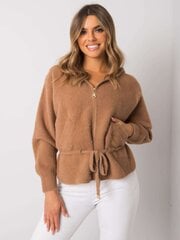 Женская короткая куртка из альпаки с капюшоном, темно-бежевая  цена и информация | Женские куртки | 220.lv