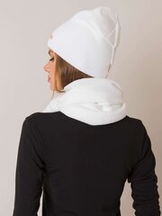 RUE PARIS Balts komplekts, cepure un šalle Polijas izstrādājums cena un informācija | Sieviešu cepures | 220.lv