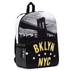 Mojo "Brooklyn New York" Mugursoma (43x30x16cm) Multi Krāsu cena un informācija | Skolas somas | 220.lv