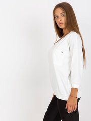 хлопковая блузка цвета экрю с v-образным вырезом цена и информация | Женские блузки, рубашки | 220.lv