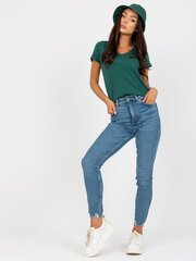 зеленая женская однотонная футболка с v-образным вырезом mayflies цена и информация | Женские блузки, рубашки | 220.lv