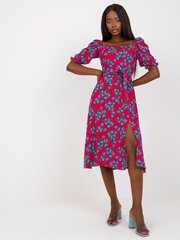 Женское платье цвета фуксии с принтом цена и информация | Платья | 220.lv