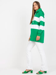 Sieviešu kapuci baltā un zaļā krāsā cena un informācija | Sieviešu džemperi | 220.lv