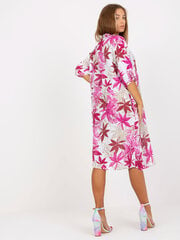 Женское бело-розовое платье Oversize цена и информация | Платья | 220.lv