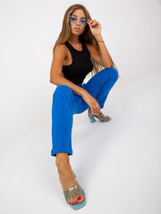 темно-синие женские спортивные штаны с резинкой на талии цена и информация | Женские брюки | 220.lv