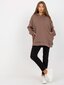 Sieviešu džemperis brūns ar kapuci цена и информация | Jakas sievietēm | 220.lv