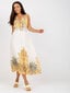 Sieviešu balta un dzeltena Viena izmēra kleita cena un informācija | Kleitas | 220.lv