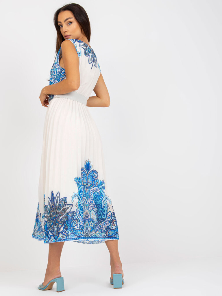 Sieviešu zili balta Viena izmēra kleita cena un informācija | Kleitas | 220.lv