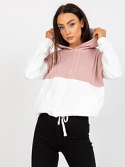 Sieviešu rozā un baltā kapuci cena un informācija | Sieviešu džemperi | 220.lv