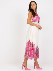 Sieviešu rozā un balta Viena izmēra kleita cena un informācija | Kleitas | 220.lv