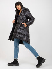 черная зимняя пуховая куртка без капюшона цена и информация | Женские куртки | 220.lv