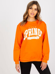 Sieviešu oranžs sporta krekls bez kapuces cena un informācija | Sieviešu džemperi | 220.lv
