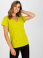 Sieviešu vienkrāsains laima T-krekls цена и информация | T-krekli sievietēm | 220.lv