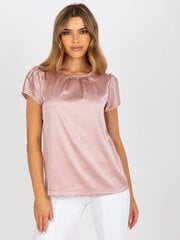 элегантная женская блуза грязно-розового цвета из искусственного атласа rue paris цена и информация | Женские блузки, рубашки | 220.lv