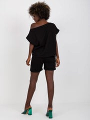 черный женский летний комплект со льном rue paris цена и информация | Женские костюмы | 220.lv