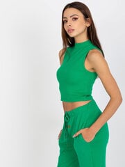 зеленый приталенный базовый топ в полоску rue paris цена и информация | Женские блузки, рубашки | 220.lv
