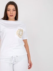 белая повседневная хлопковая блузка больших размеров цена и информация | Женские блузки, рубашки | 220.lv