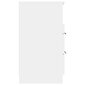 Naktsskapīši, 2gab., baltā krāsā, apstrādāts koks цена и информация | Naktsskapīši | 220.lv