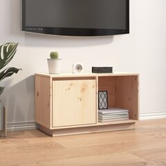 vidaXL TV skapītis, 74x35x44 cm, priedes masīvkoks цена и информация | Тумбы под телевизор | 220.lv