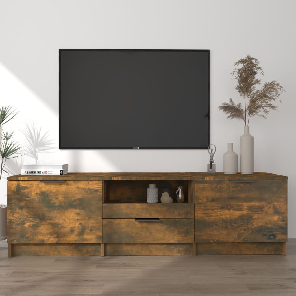 TV skapis, dūmozols, 140x35x40cm, koks цена и информация | TV galdiņi | 220.lv