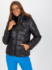черная демисезонная стеганая куртка с отворотами цена и информация | Женские куртки | 220.lv