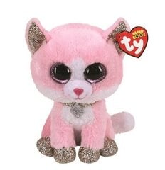 Meteor Ty the Cat rozā talismans, Fiona 24 cm cena un informācija | Mīkstās (plīša) rotaļlietas | 220.lv
