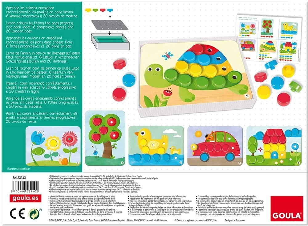 Koka mozaīka Baby Color, Goula 53140 cena un informācija | Attīstošās rotaļlietas | 220.lv