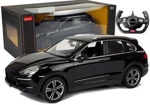 Tālvadības automobilis - Porsche Cayenne Turbo, melns цена и информация | Игрушки для мальчиков | 220.lv