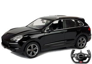 Tālvadības automobilis - Porsche Cayenne Turbo, melns cena un informācija | Rotaļlietas zēniem | 220.lv