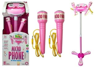 Karaoke komplekts, rozā cena un informācija | Attīstošās rotaļlietas | 220.lv