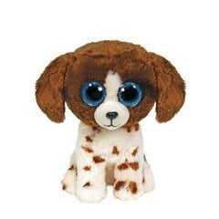 Meteor Plīša rotaļlieta Ty Beanie Boos Dog brūni balts - Muddles 15 cm cena un informācija | Rotaļlietas zīdaiņiem | 220.lv