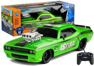 Tālvadības automašīna "Dodge Challenger" 1:16, zaļa cena un informācija | Rotaļlietas zēniem | 220.lv