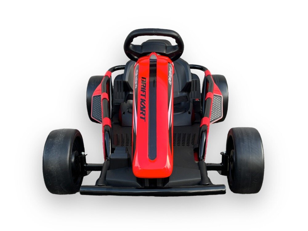 Drifta Go-Karts Rolzone sarkans, ar 24 voltu 200 vatu motoriem (18km/h) cena un informācija | Bērnu elektroauto | 220.lv